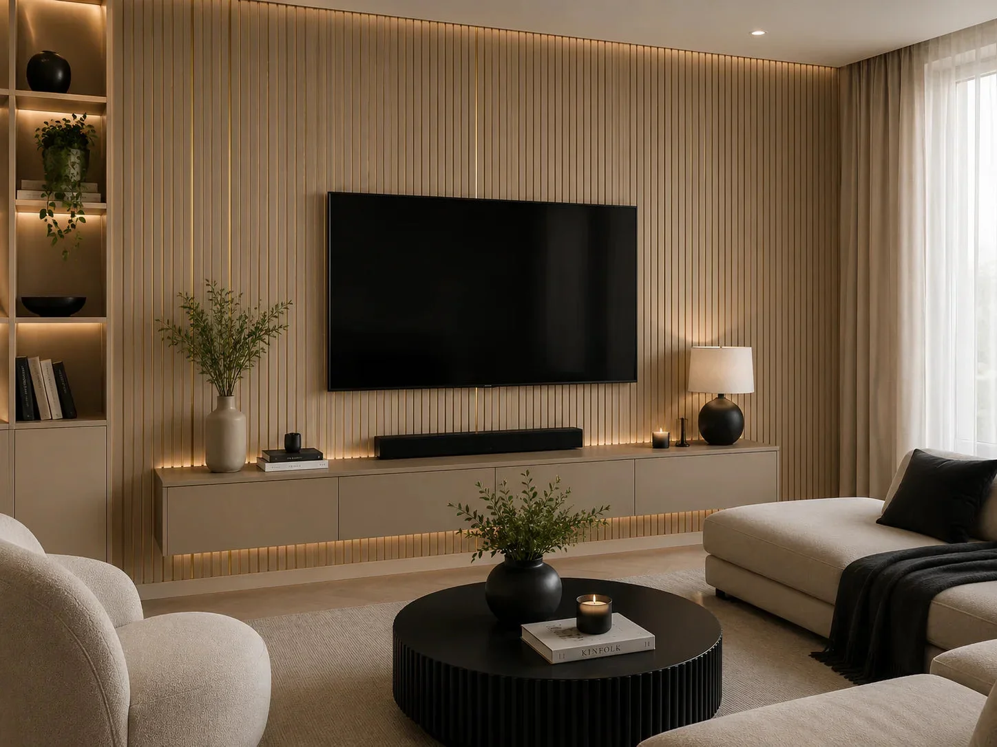 Kunststof Wandpaneel | Beige & Goud